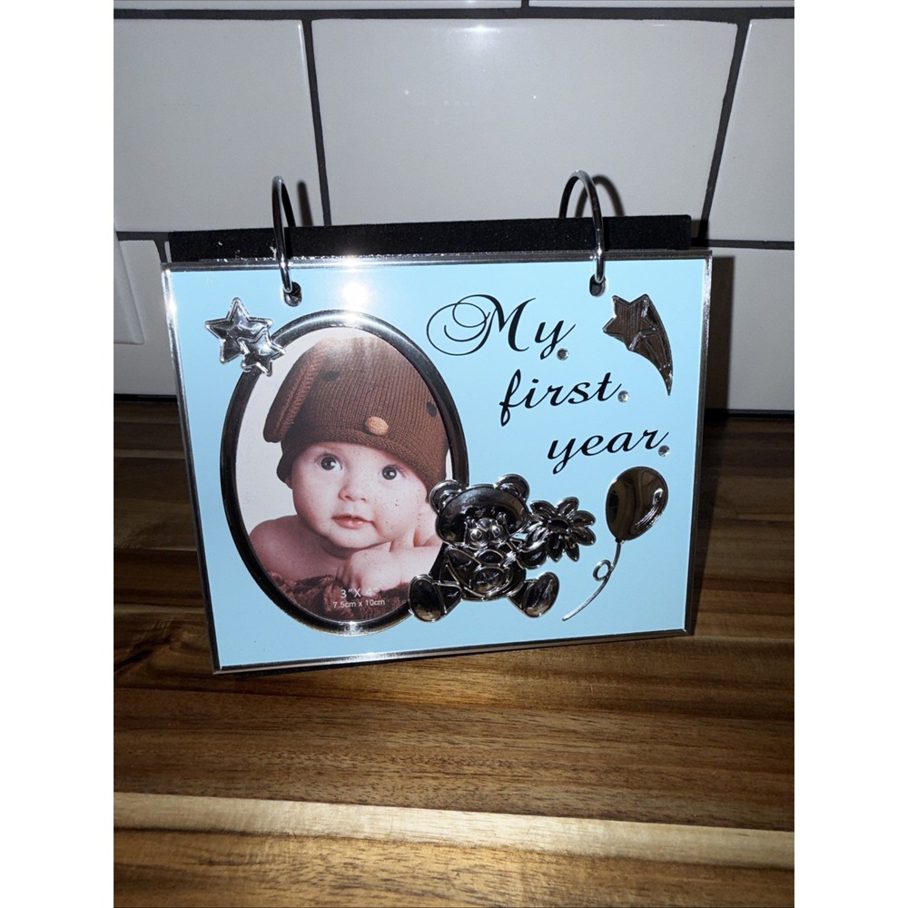 "My First Year" Baby Photo‎ Album Keepsake Blue